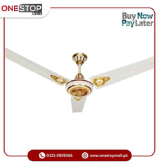 Super Asia Ceiling Fan 56 Inch Saver Gold Modle High Grade Electrical Silicon Steel Sheet Brand Warranty