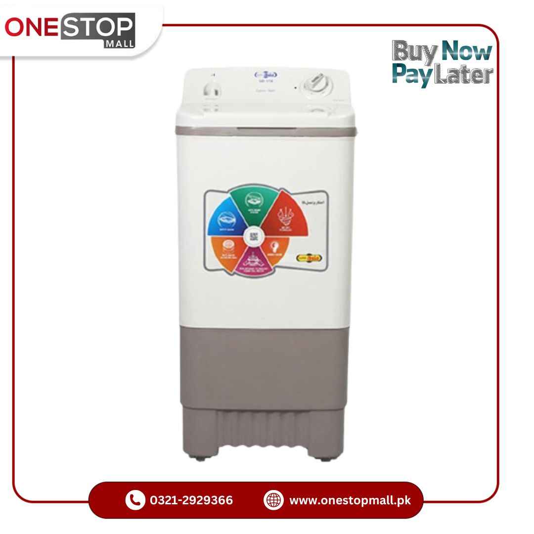 Super Asia Washing Machine SD-518 SAVER SPIN Power Full Copper Motor 1 Year Brand Warranty