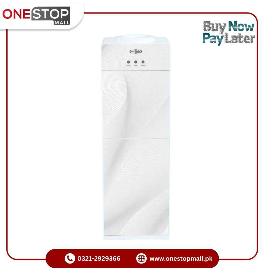 Super Asia Water Dispenser HC-55 W Elegant Tempered Double Glass Door Easy Water Dispensing with 3 Taps Brand Warranty