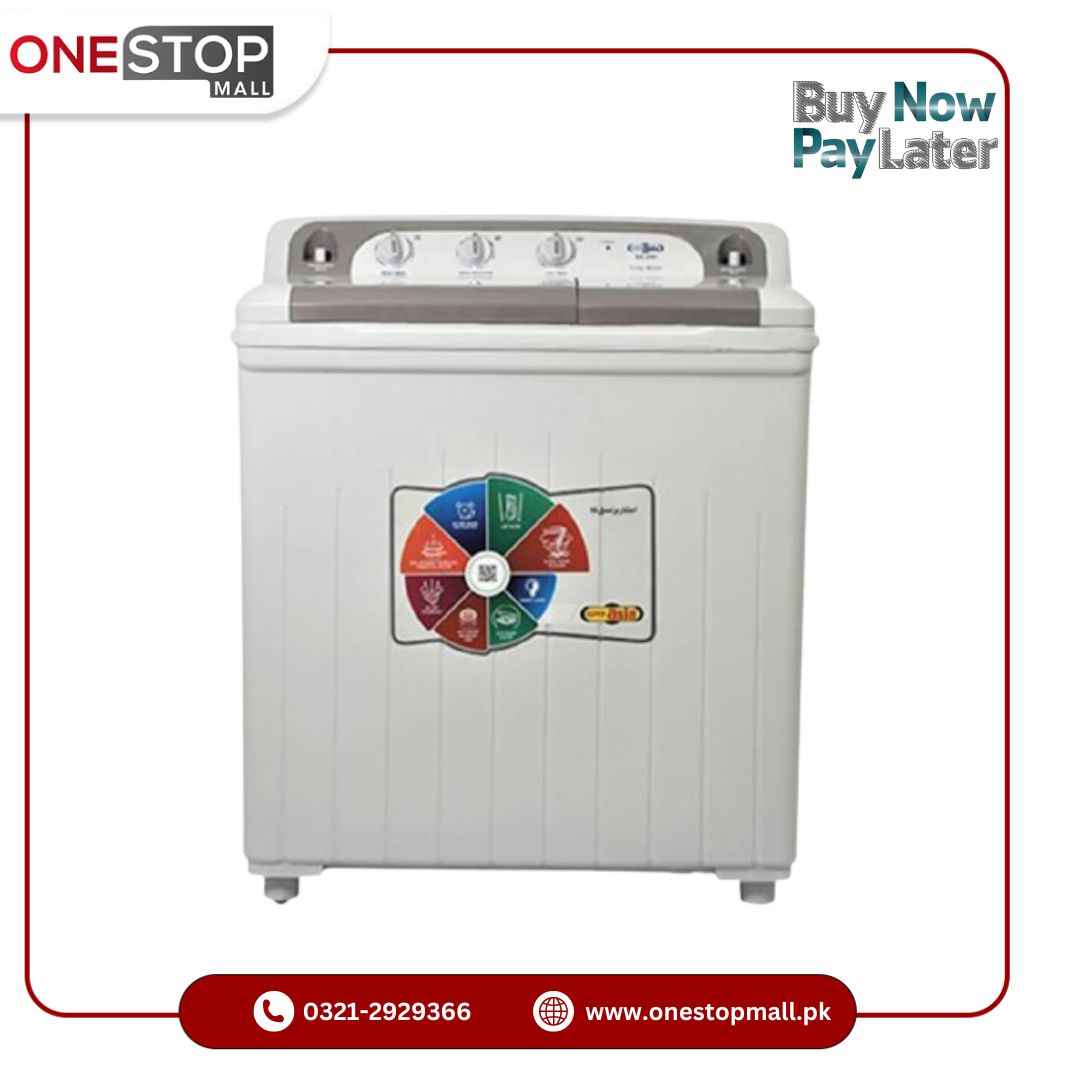 Super Asia Washing Machine SA-245 Easy Wash Scrub board with double storm pulsator 1 Year Brand Warranty