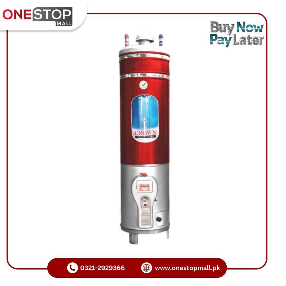 Crown Storage Geyser 30 Gallons Gauge : 10 x 14 Imported GI Pipe Electric + Gas Geyser 1 Year Brand Warranty