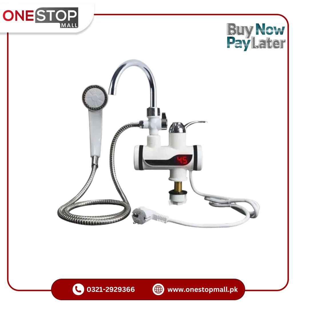 Kitchen Water Heater Cold Heating Faucet Instantaneous Water Heater Tap Instant Hot Water Faucet Heater with Shower Head