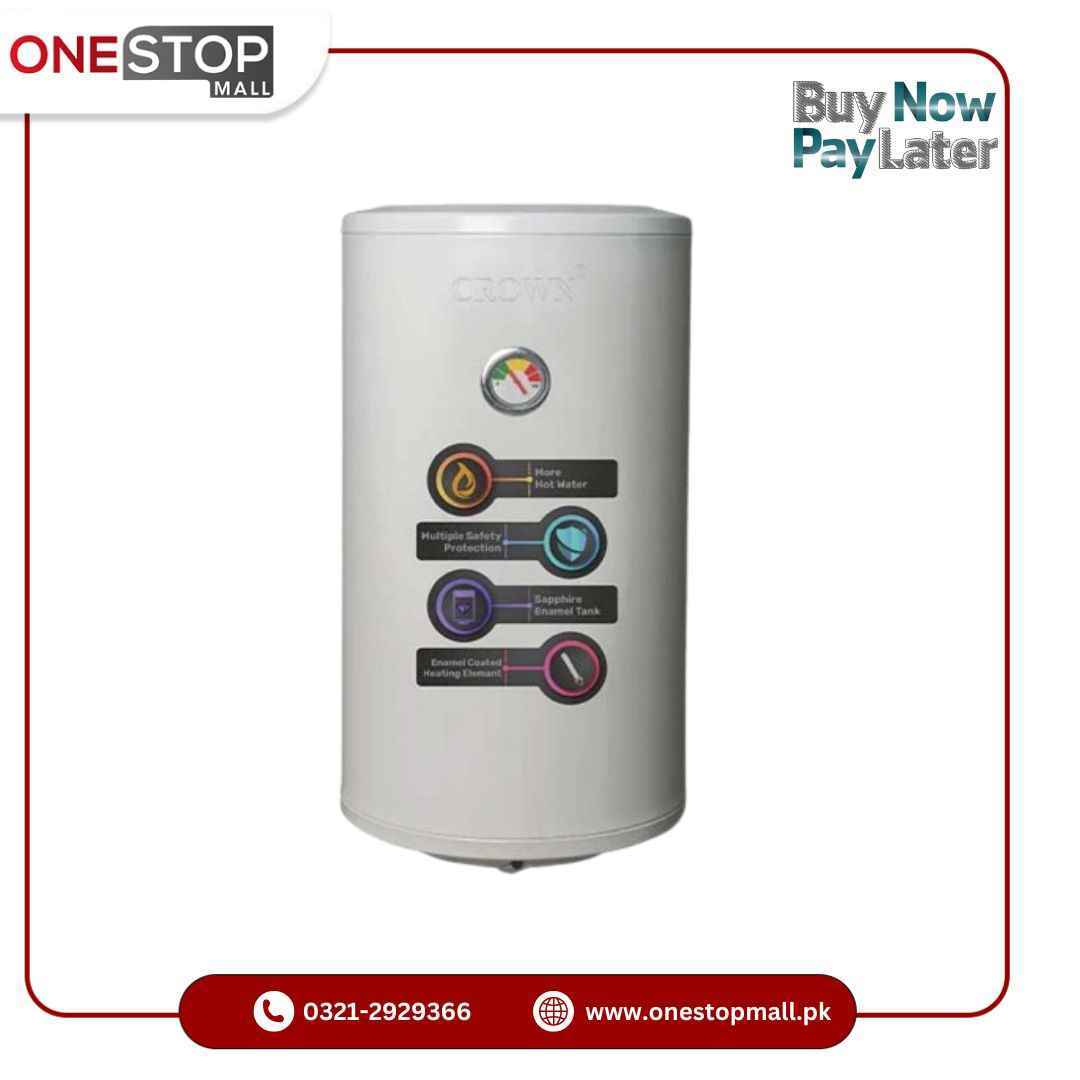 Crown Electric Geyser EG-12G 40 Litre Imported Itli Element Guage 12 x 16 1 Year Brand Warranty