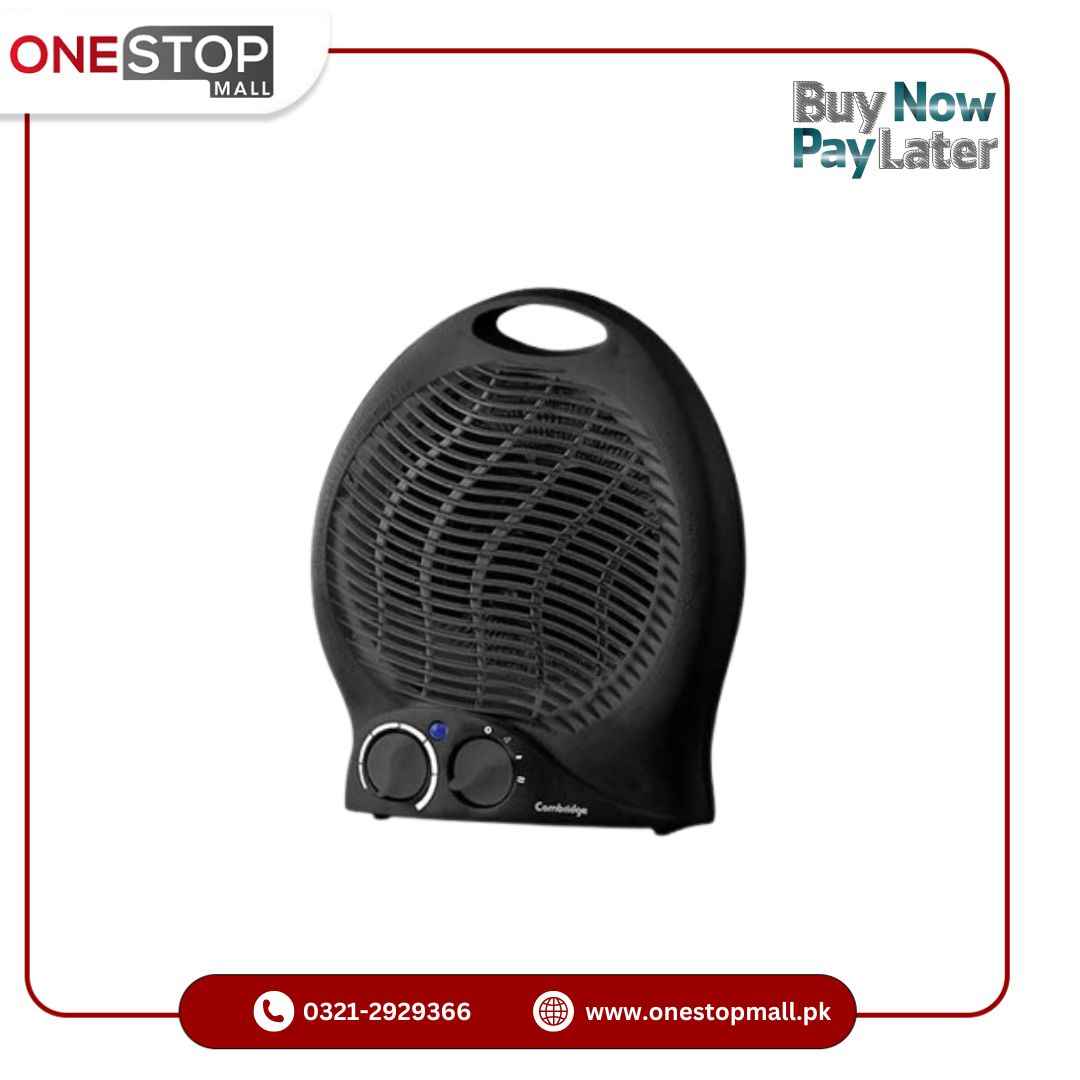 Cambridge Fan Heater-FH 1126 Power Indicator Light 2 Heat Settings Overheating Protection 1 Year Brand Warranty