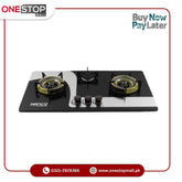 Hanco Built in Hob Stainless Steel Hob with Brass Burners (Model 213) - Auto Ignition Stove 1 Year Brand Warranty