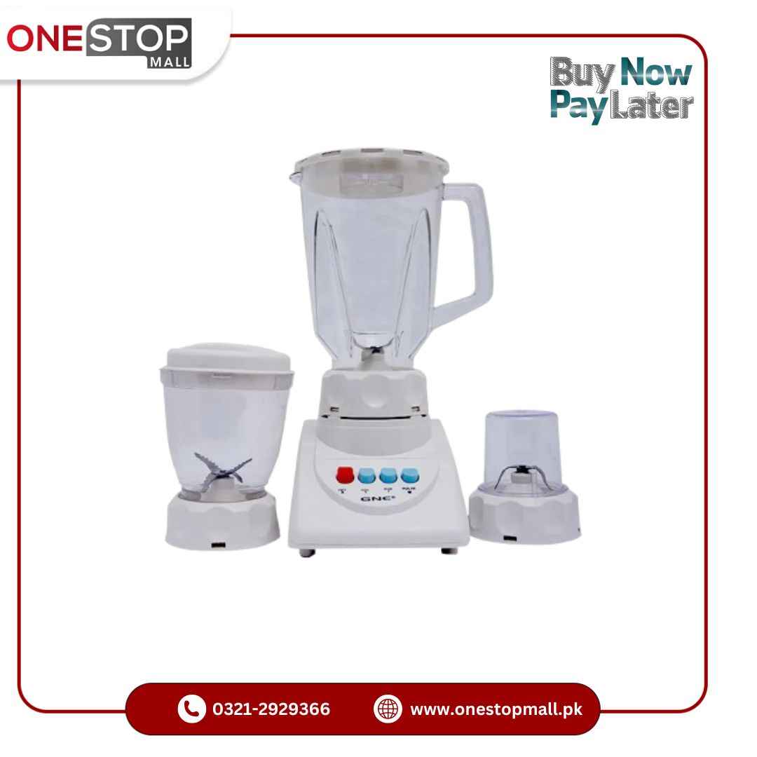 Gaba National Blender and Grinder, GN-2837 Dry and Wet Mill 3 in 1 Brand Warranty