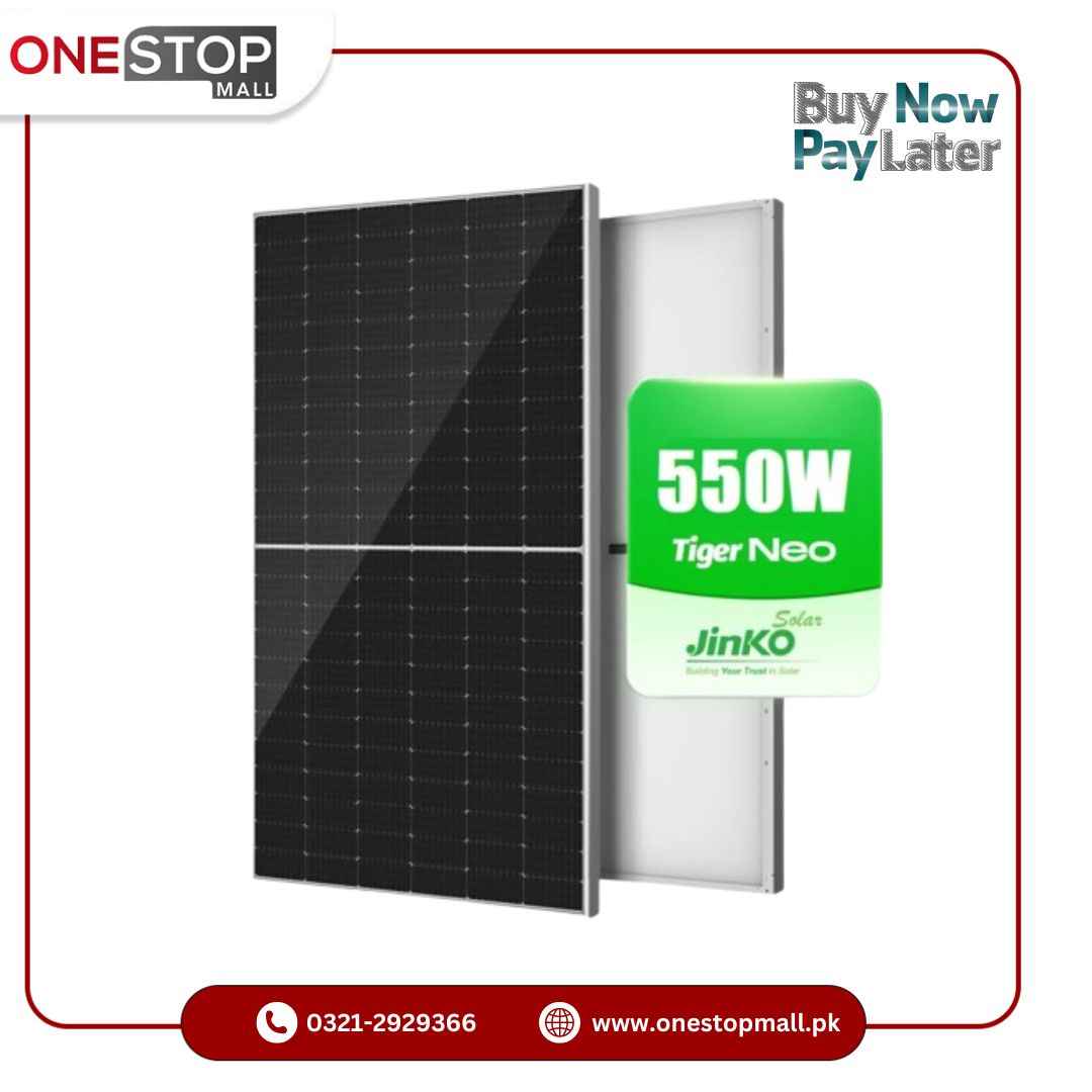 Jinko Tiger Neo N-type 72HL4-BDV 550 Watt BIFACIAL MODULE WITH DUAL GLASS 30 Year Linear Power Warranty