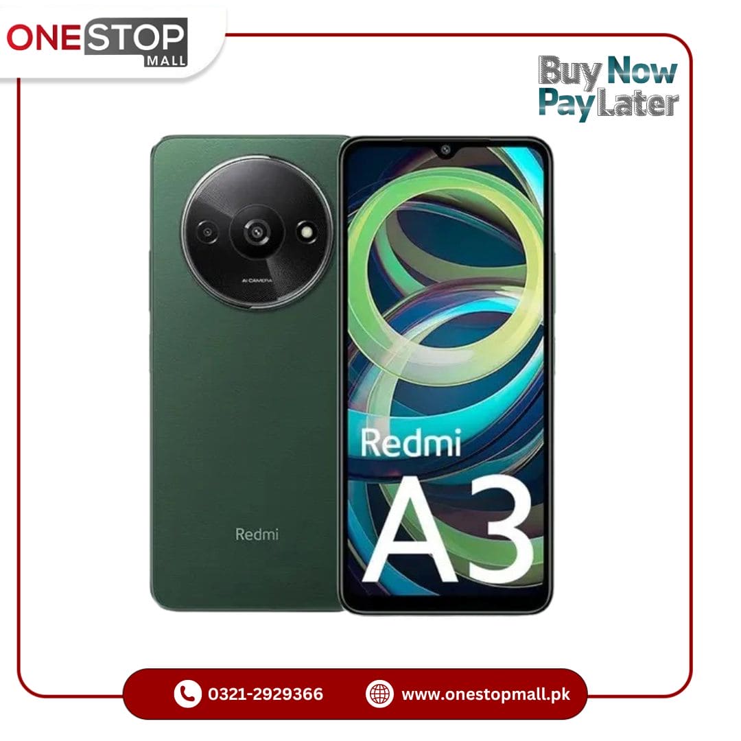 Redmi A3 4GB RAM-128GB ROM 6.71-inch display 5000 mAh PTA APPROVED OFFICIAL BRAND WARRANTY - Onestopmall.pk
