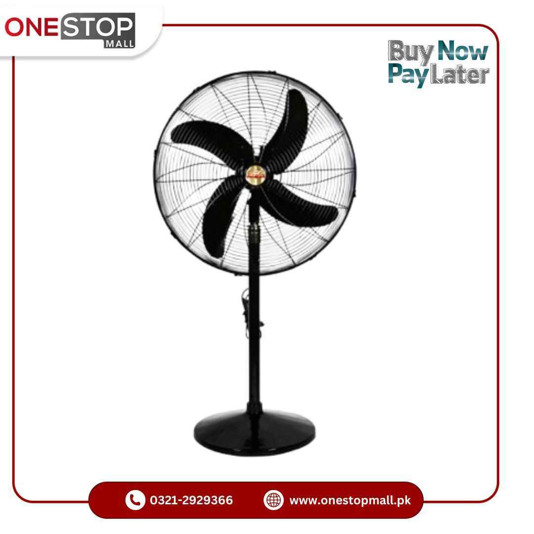 GFC AC DC Pedestal Fan Myga Copper 24 Inch Energy efficient Electrical Steel Sheet and 99.9% Pure Copper Wire 3 speed options Brand Warranty