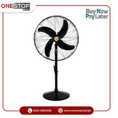 GFC AC DC Pedestal Fan Myga Copper 24 Inch Energy efficient Electrical Steel Sheet and 99.9% Pure Copper Wire 3 speed options Brand Warranty