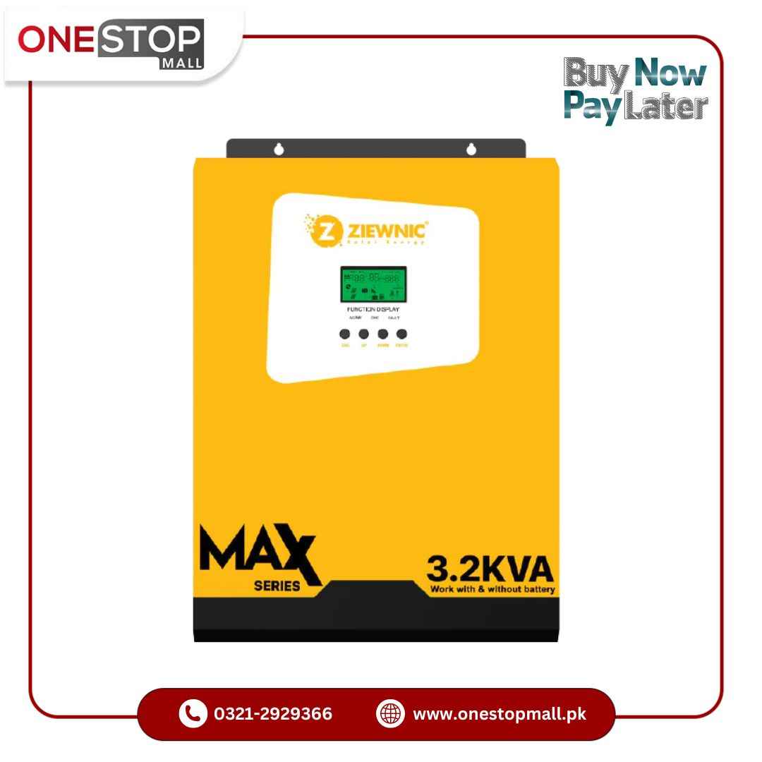 ZIEWNIC MAX - PV4200 (3.2 KVA) SOLAR HYBRID INVERTER Running With Battery & Without Battery 100% Pure Sine Wave Solar Inverter 5 Years Brand Warranty