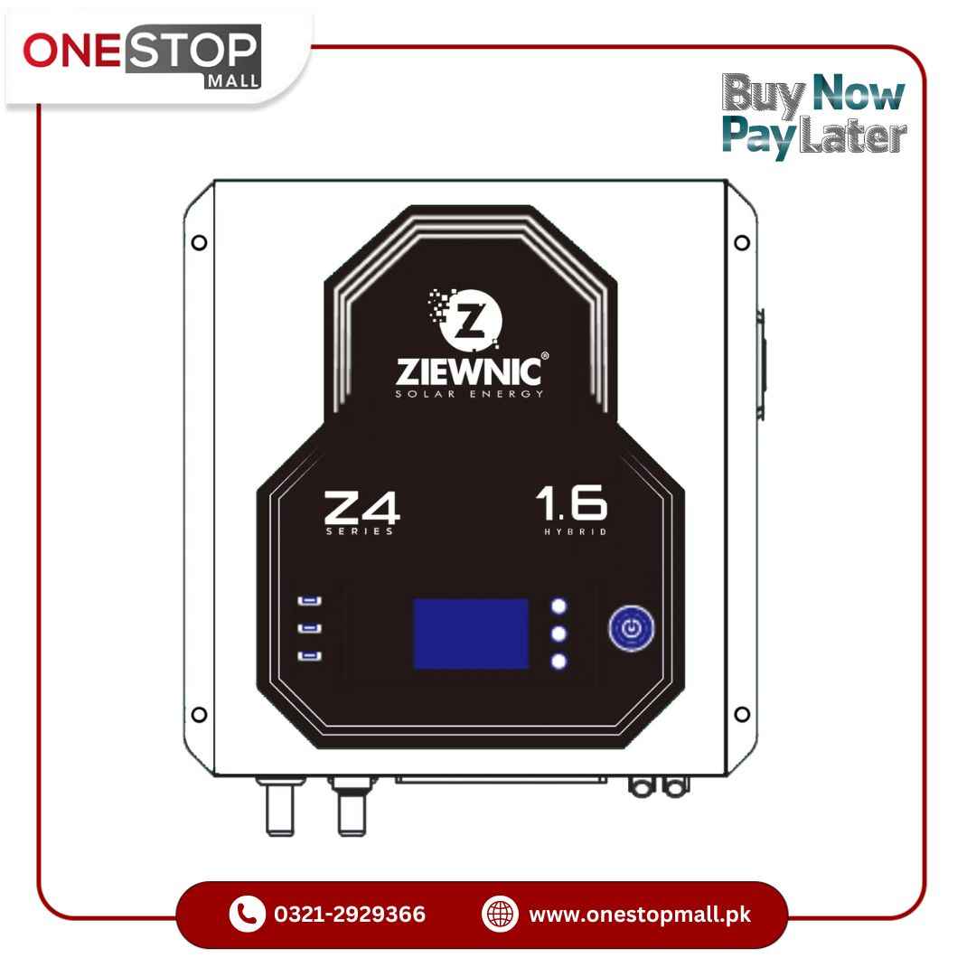 ZIEWNIC Z4 Series Inverter UPS HYBRID SOLAR INVERTER 1.6 (KVA) Simulated Sine Wave Solar Inverter Built-in 60 AMP MPPT 5 Years Brand Warranty
