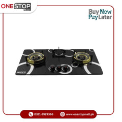 Hanco Built in Hob Stainless Steel Hob with Brass Burners (Model 204) - Auto Ignition Stove 1 Year Brand Warranty - Onestopmall.pk