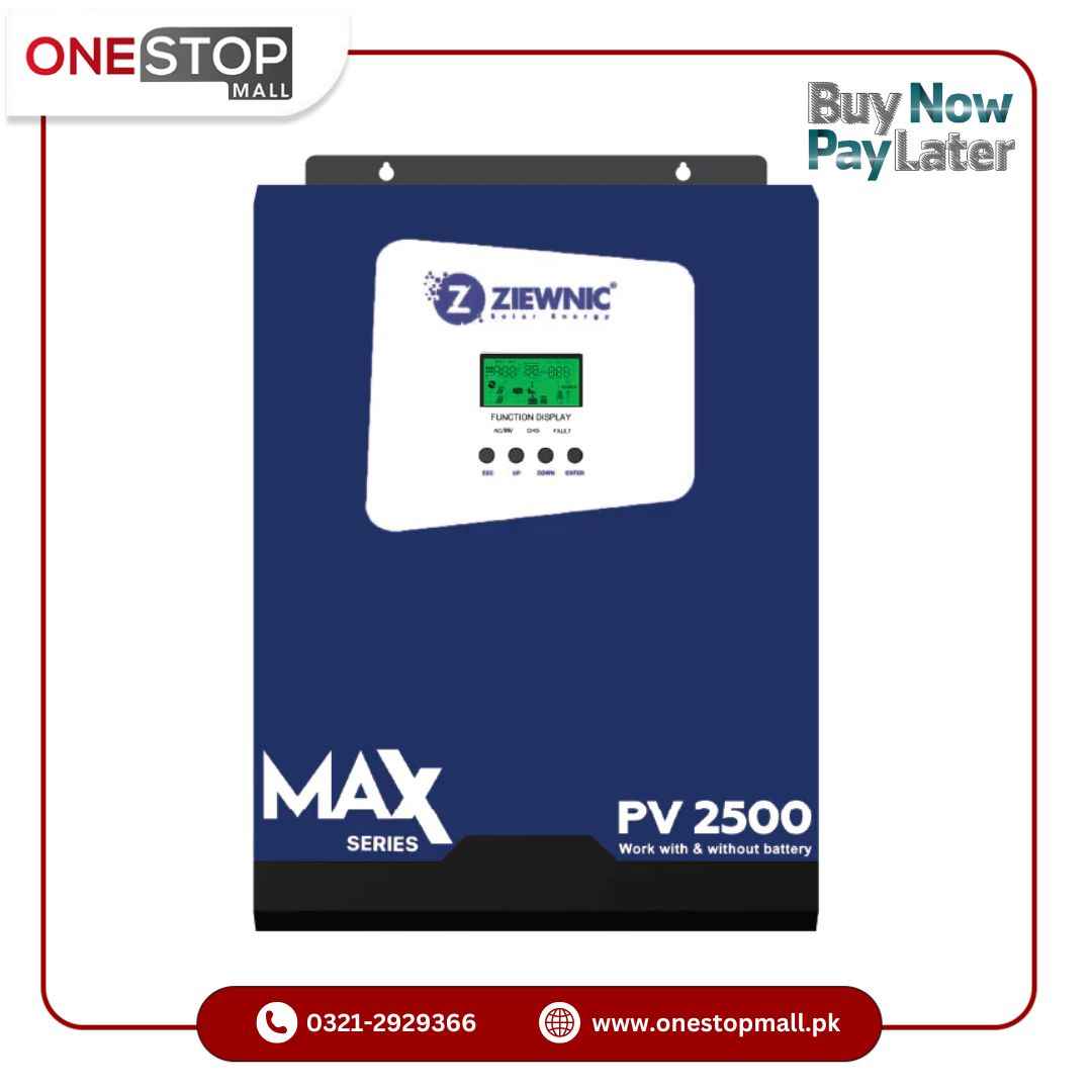 ZIEWNIC MAX - PV2500 (1.7 KVA) SOLAR HYBRID INVERTER 100% Pure Sine Wave Solar Inverter 5 Years Brand Warranty