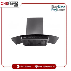 Haier Hood HCH-9022G Black 200 Watts Touch control Motion sensor Auto clean by heating Brand Warranty - Onestopmall.pk