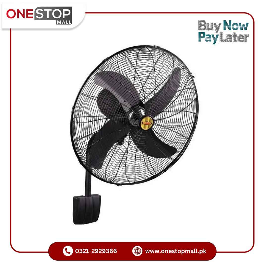 Super Asia Bracket Fan 24 Mega Long Lasting Motor Energy Efficient 3 Speed Button Operation Brand Warranty