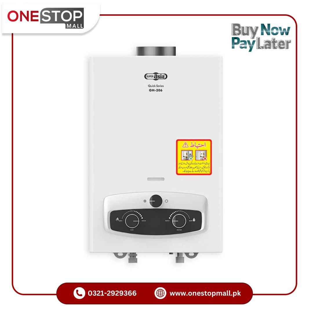 Super Asia Automatic Ignition System GH-206 Instant LPG Heater 1 Year Brand Warranty