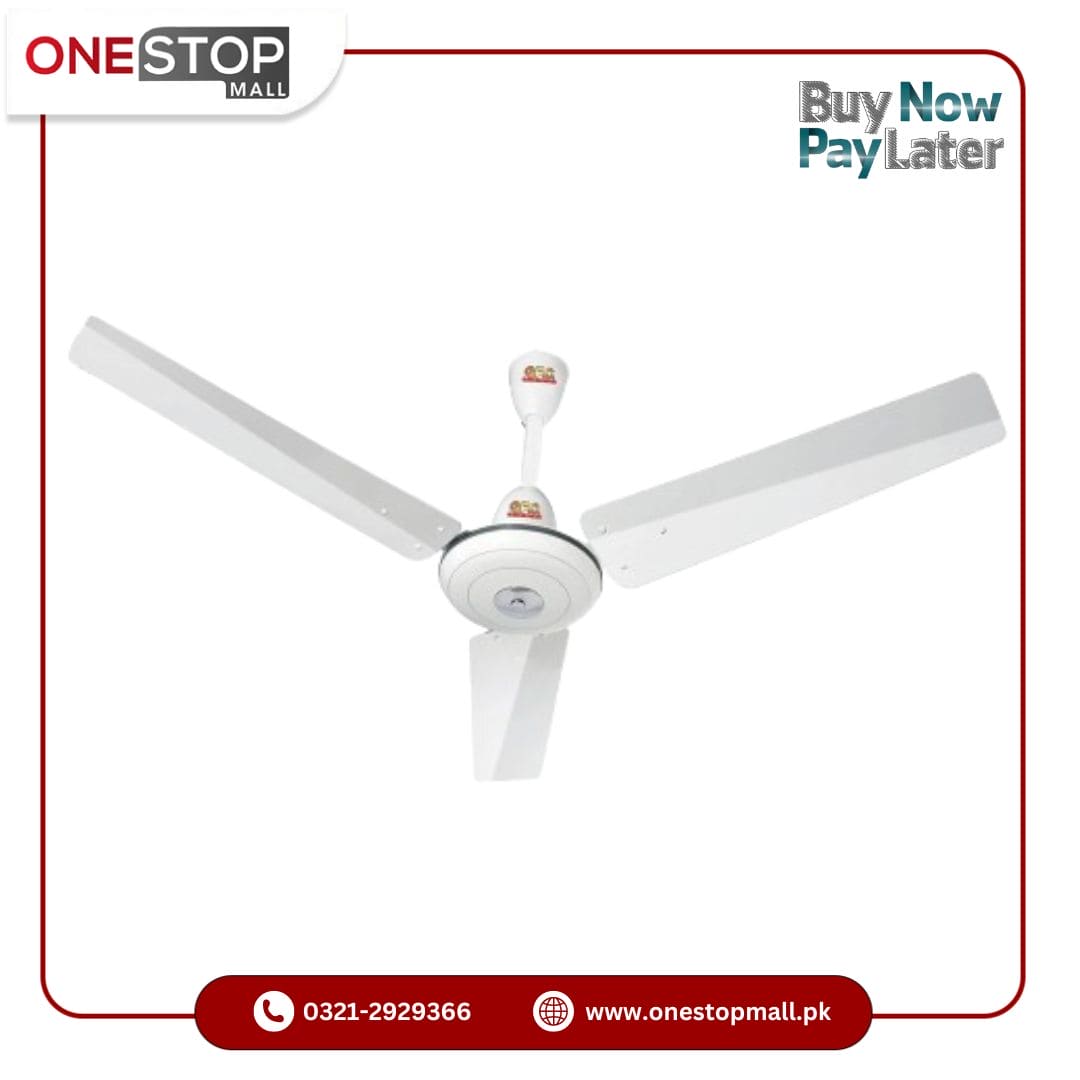 GFC Ceiling Fan AC DC Deluxe Model 56 Inverter Hybrid Fan Superior quality White Brand Warranty - Onestopmall.pk