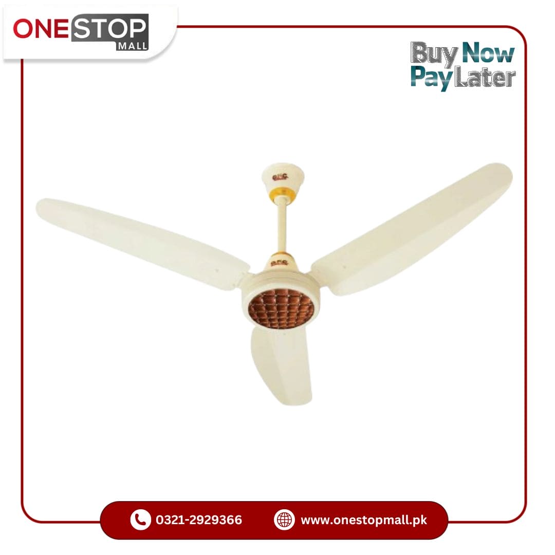 GFC Ceiling Fan AC 30 Watts CROWN Model 56'' Energy Saver Inverter Fan Energy Efficient Electrical Steel Sheet and 99.9% Pure Copper Wire Brand Warranty - Onestopmall.pk
