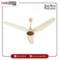 GFC Ceiling Fan AC 30 Watts CROWN Model 56'' Energy Saver Inverter Fan Energy Efficient Electrical Steel Sheet and 99.9% Pure Copper Wire Brand Warranty - Onestopmall.pk