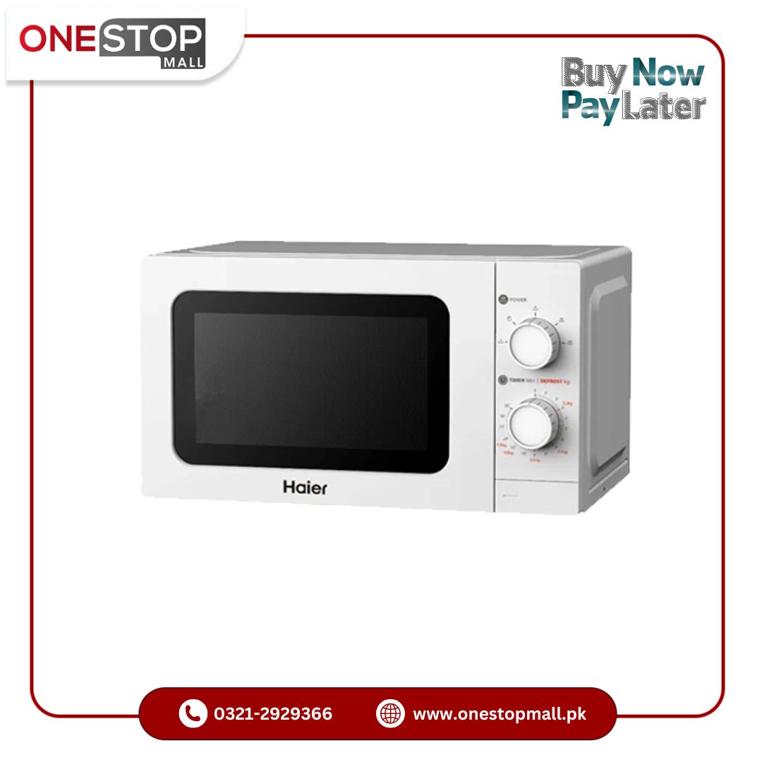 Haier Microwave Oven HMN-20MXP5 20L Solo Alarm Signal+ Halogen Interior Light+ Mechanical Rotary Control) Microwave Oven Brand Warranty - Onestopmall.pk