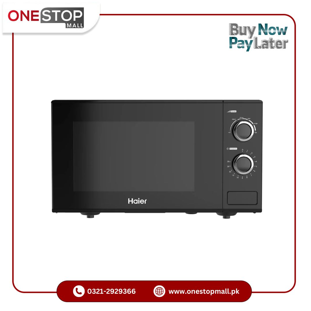 Haier Microwave Oven HGL-25MXP8 25LSolo (Internal Light+ Button Open Door) Brand Warranty - Onestopmall.pk