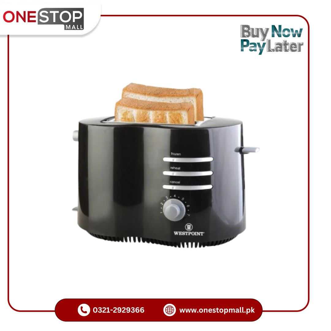 Westpoint Toaster WF-2542 Pop-Up Cool Touch Housing Cord Wrap Storage - Onestopmall.pk