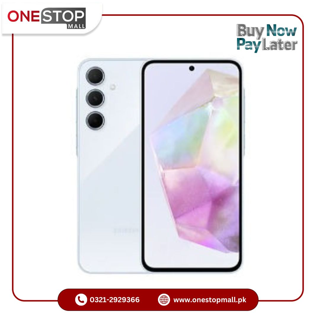 Samsung Galaxy A35 5G RAM 8 GB ROM 256 GB Front Camera 13 MP Back Camera 50 MP + 8 MP + 5 MP Battery Type 5000 mAh - Onestopmall.pk