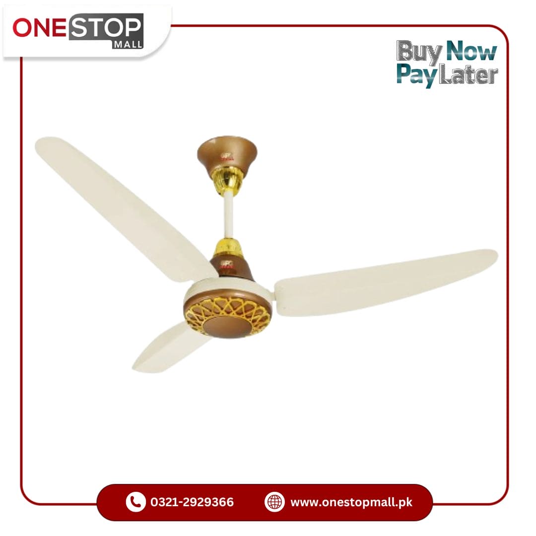 GFC Perfect Plus Model AC/DC inverter Solar Ceiling Fan 56 Inch 99.99% Pure Copper Wire - Remote Control 1 Year Brand Warranty - Onestopmall.pk