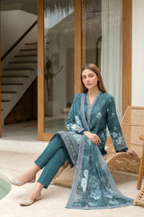 03 Piece Unstitched Printed Lawn - Design 11