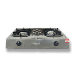 Murphy LPG Gas Stove SD-307 Stainless Steel Body Automatic Piezo Ignition Heavy 2 Burner - Onestopmall.pk