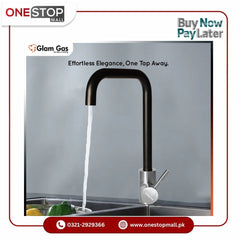 Glam Gas Faucet (Faucet B-11) Imported Aerater Stainless Steel Flexible Hose Brand Warranty - Onestopmall.pk