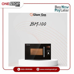 Glam Gas Microwave Oven GG-BM100 20L Capacity Glass Turntable Built-in Design Brand Warranty - Onestopmall.pk