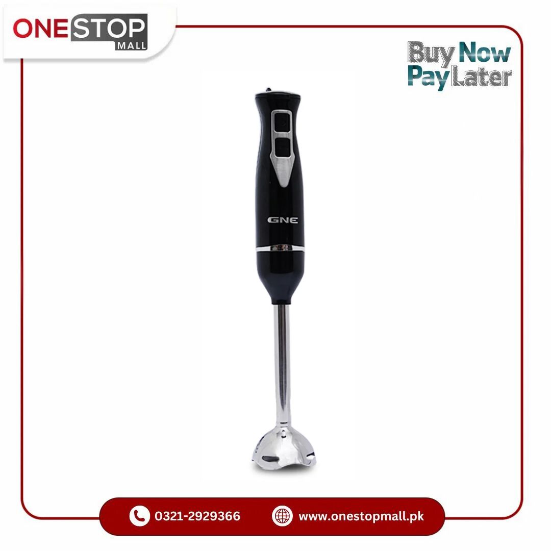 Gaba National Hand Blender - GN-5189/21 Stainless Steel Blade 2 Processing Speed Brand Warranty - Onestopmall.pk