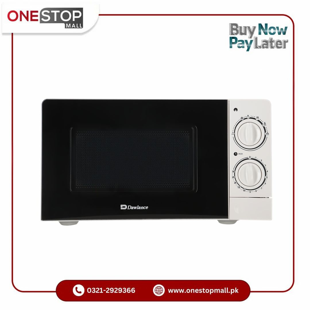 Dawlance Microwave Oven DW-220S Digital Solo 20L Capacity 5 Power Levels Mechanical Rotary Controls Brand Warranty - Onestopmall.pk
