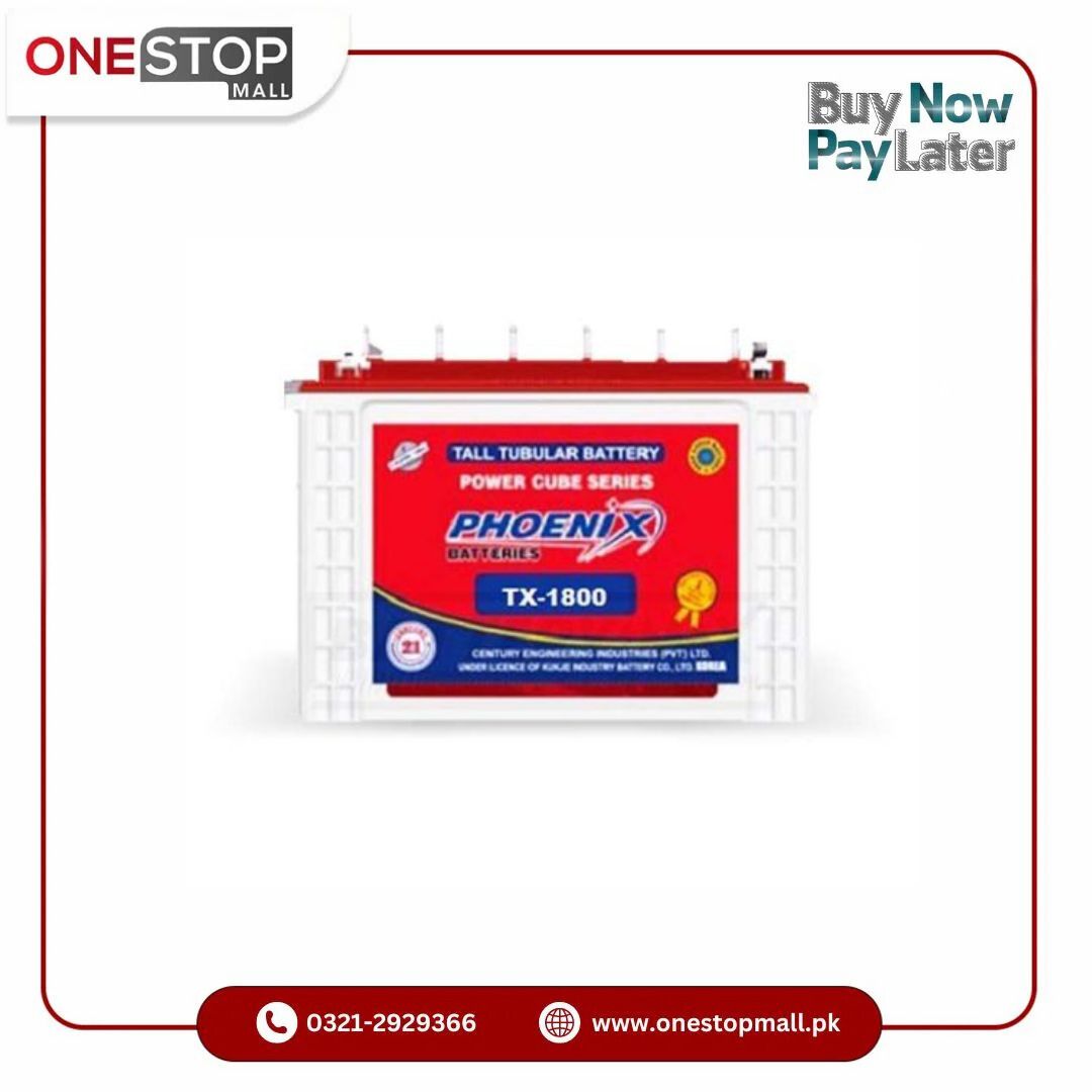 Phoenix TX-1800 Tall Tubular Battery Price in Pakistan Only For Karachi Brand Warranty - Onestopmall.pk