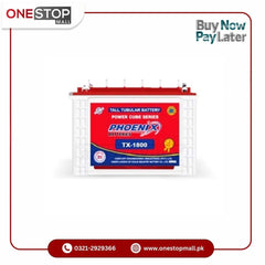 Phoenix TX-1800 Tall Tubular Battery Price in Pakistan Only For Karachi Brand Warranty - Onestopmall.pk