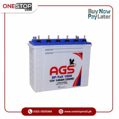 AGS SP-Tall 1800 Tubular Battery Price in Pakistan Only For Karachi Brand Warranty - Onestopmall.pk
