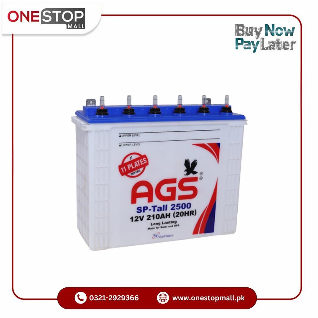 AGS SP-Tall 2500 Tubular Battery Price in Pakistan Only For Karachi Brand Warranty - Onestopmall.pk