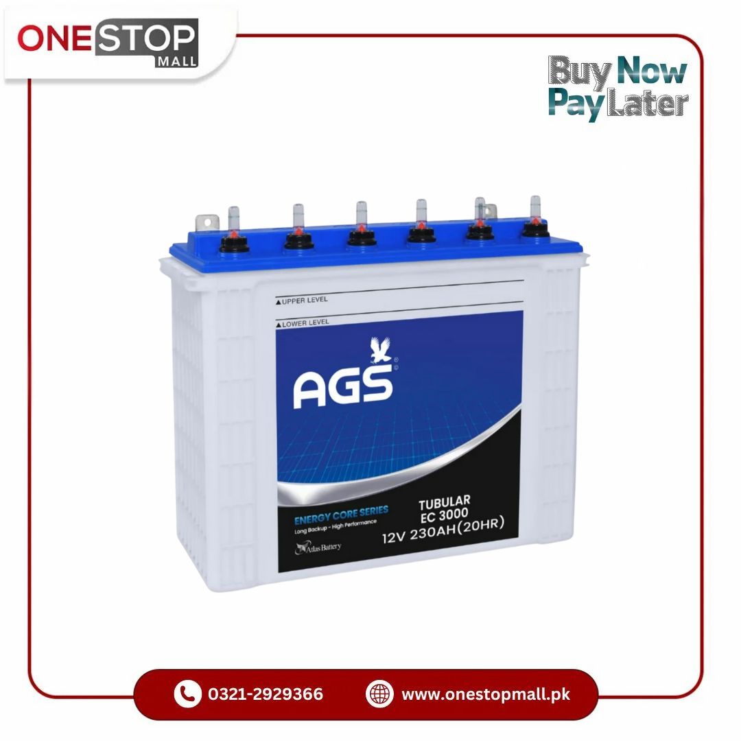 AGS EC 3000 Tall Tubular Battery Price in Pakistan Only For Karachi Brand Warranty - Onestopmall.pk