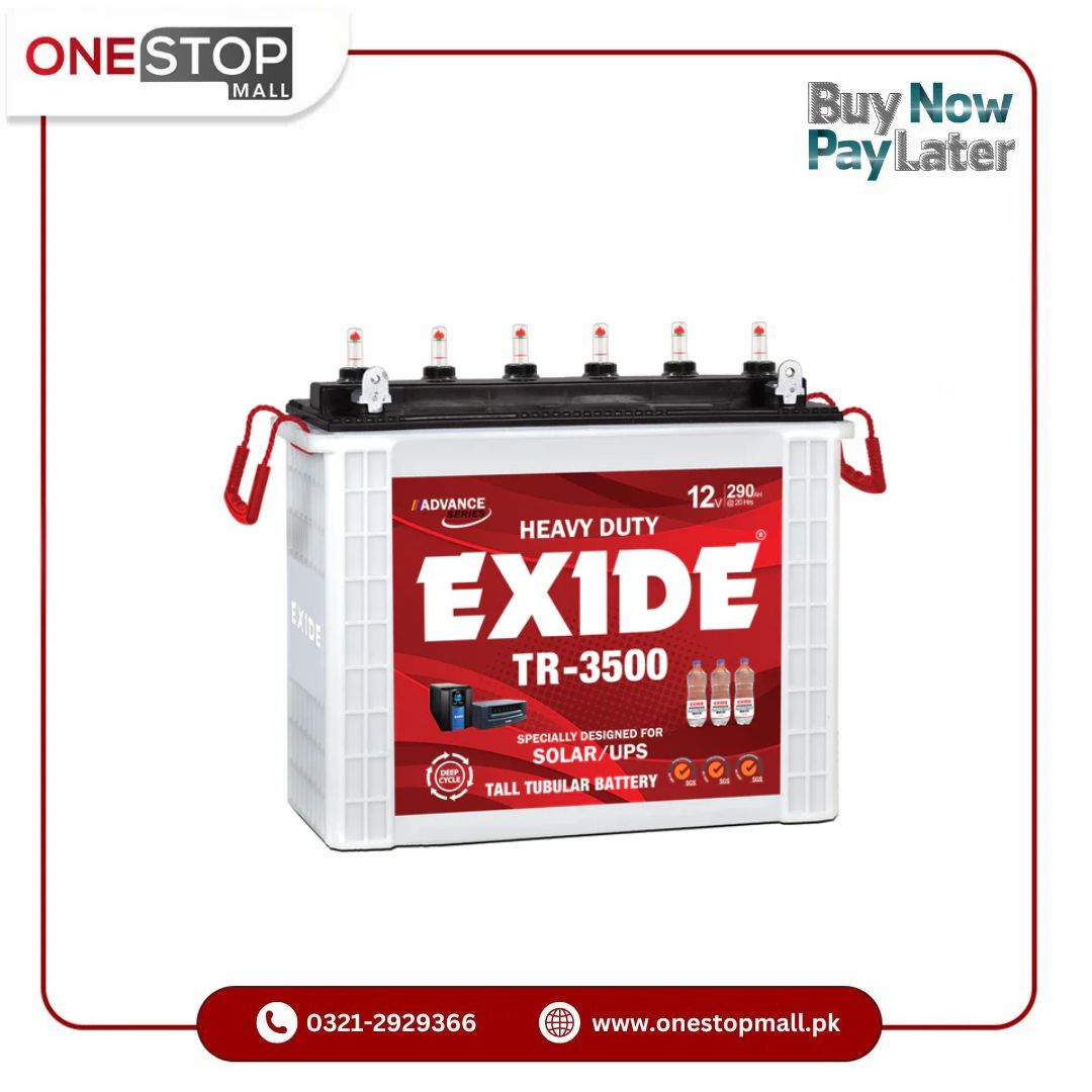 EXIDE TR-3500 Tall Tubular Battery Price in Pakistan Only For Karachi Brand Warranty - Onestopmall.pk