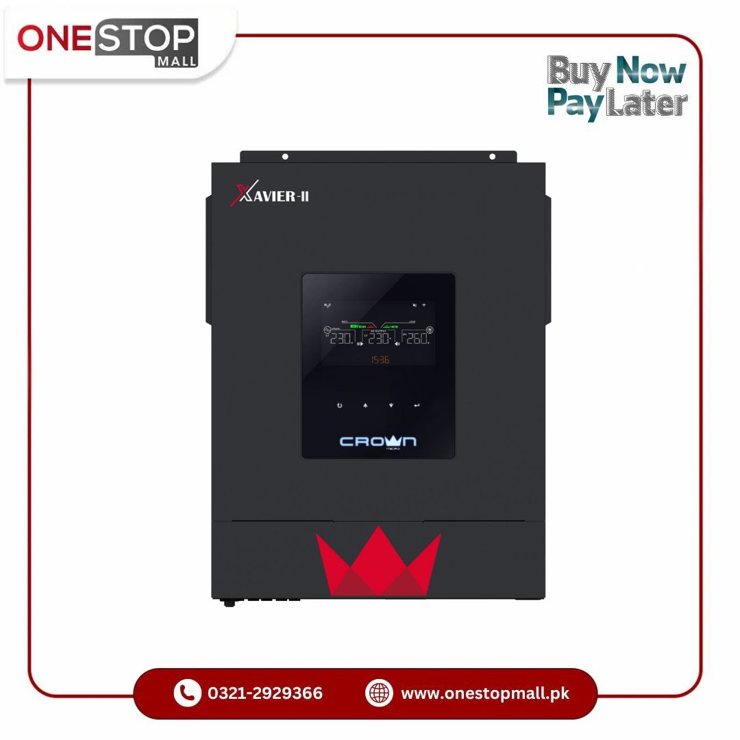 Crown Micro Xavier 3KW 3000 Watt Hybrid Solar Inverter Xavier Pure Sine Wave - Onestopmall.pk