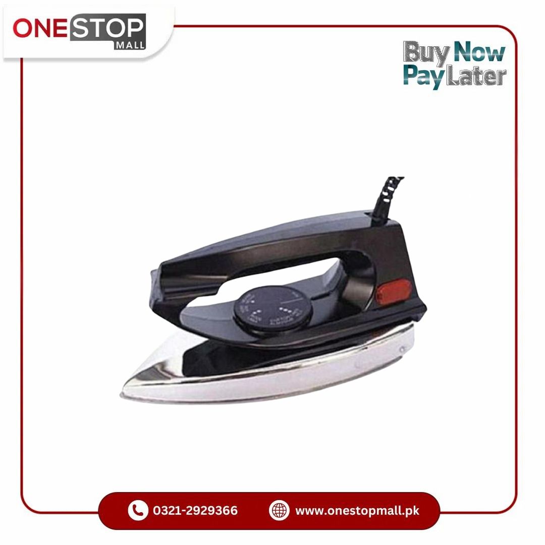 Bingo X-72 Deluxe Dry Iron Pilot Light Adjustable Thermostatic Control Brand Warranty - Onestopmall.pk