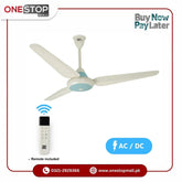 SK AC DC Ceiling Fan Super Deluxe Model Copper 56 Inch Brand Warranty - Onestopmall.pk