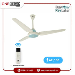 SK AC DC Ceiling Fan Super Deluxe Model Copper 56 Inch Brand Warranty - Onestopmall.pk