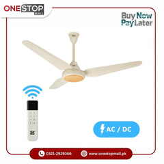 SK AC DC Ceiling Fan Executive Model Copper 56 Inch Brand Warranty - Onestopmall.pk