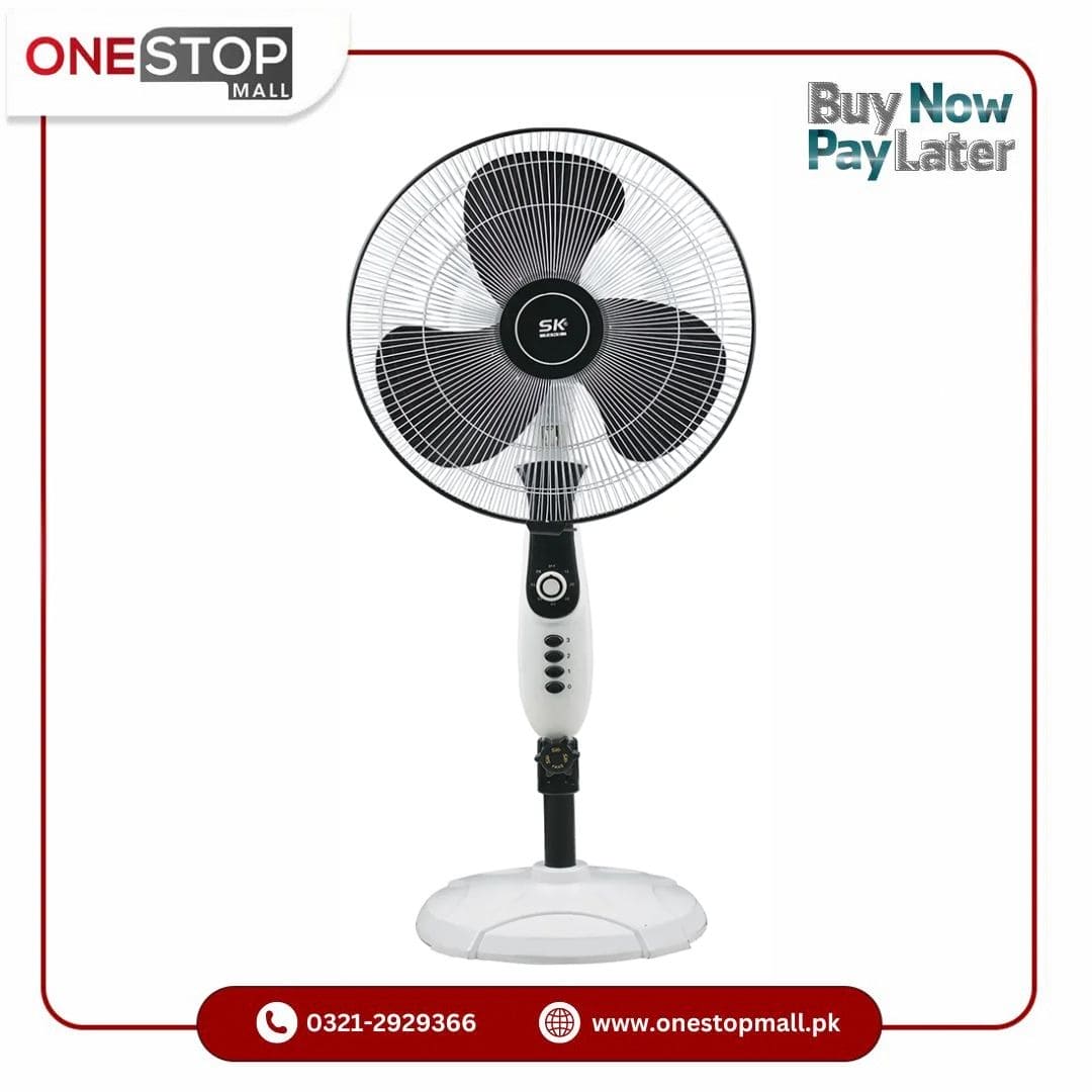 SK TCP Pedestal Fan 18 Inch Fancy Model Noiseless Working Heavy Duty Motor Brand Warranty - Onestopmall.pk