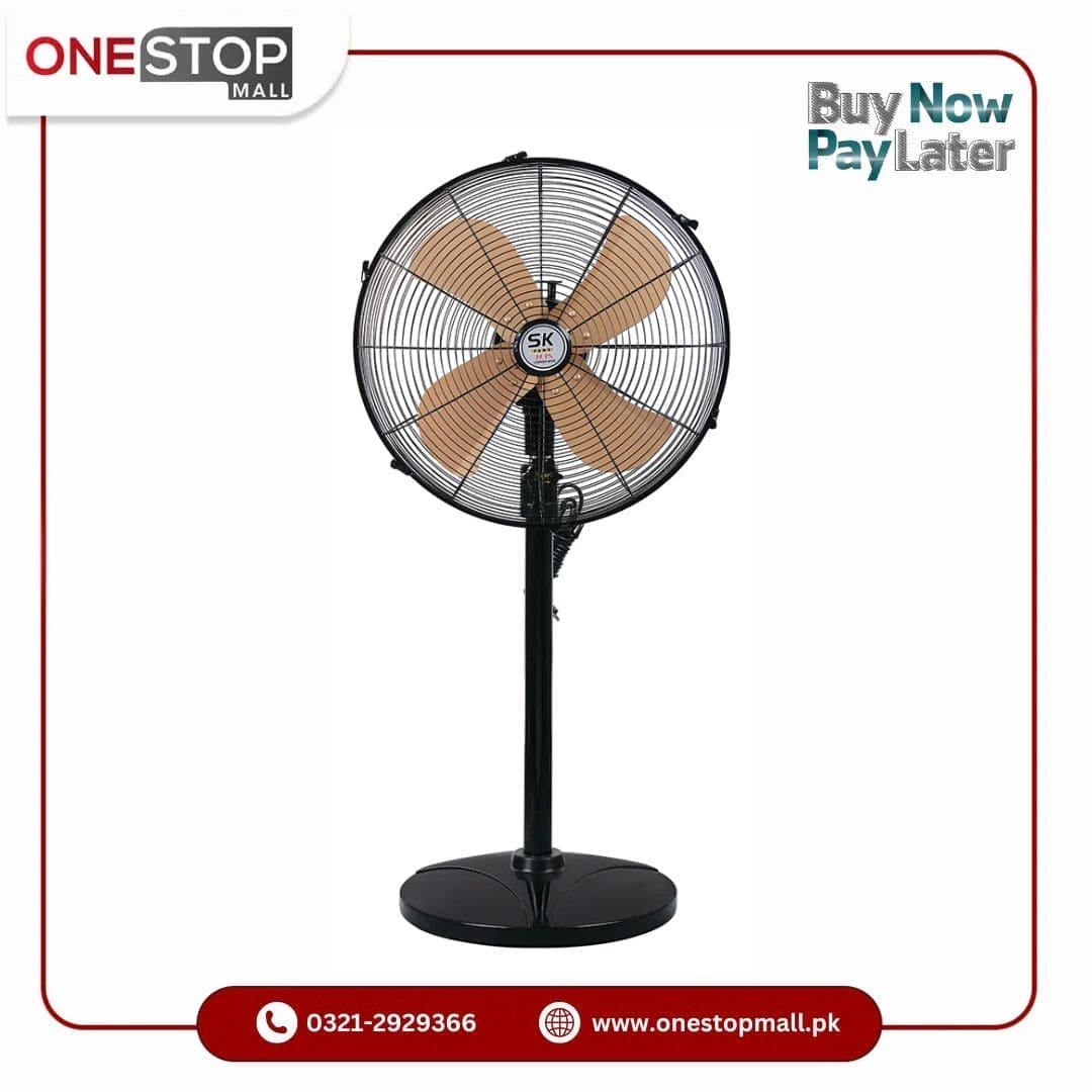 SK TCP Pedestal Fan 21 Inch Standard Model Noiseless Working Heavy Duty Motor Brand Warranty - Onestopmall.pk