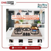 Glam Gas (Food book C3) Steel Pan Supports Easy Clean (Natural Gas LPG) Brand Warranty