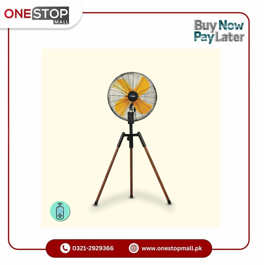 Super Asia Tripod Fan 18 Inches Low Energy Consumption Strong Air Throw Noisless Operation Brand Warranty - Onestopmall.pk